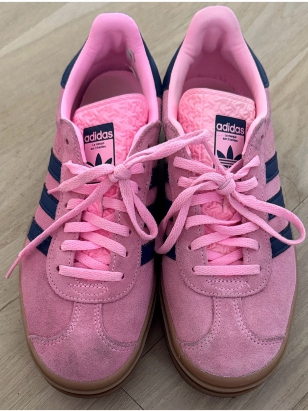 Adidas Gazelle Pink Navy Gum Sole Sneakers Women’s 7